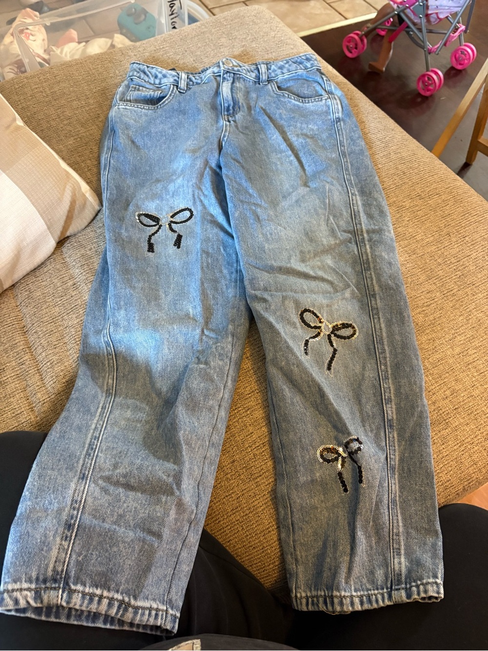 Cat & Jack Bow Barrel Jeans
